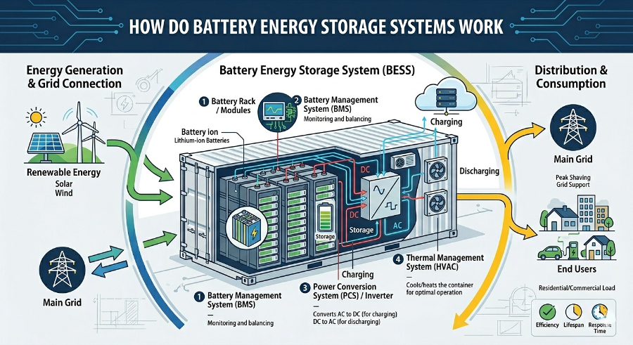 Wie funktionieren Batteriespeichersysteme?